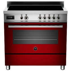 Bertazzoni Professional Series 90cm Electric Induction Single Range Cooker Red